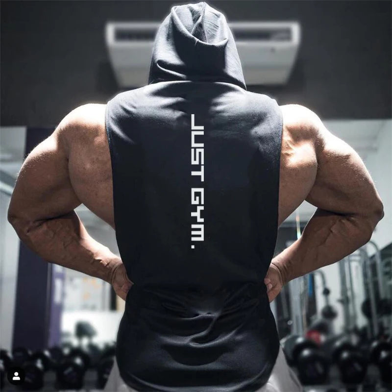 Just Gym Sleeveless Hoodie Tank Top